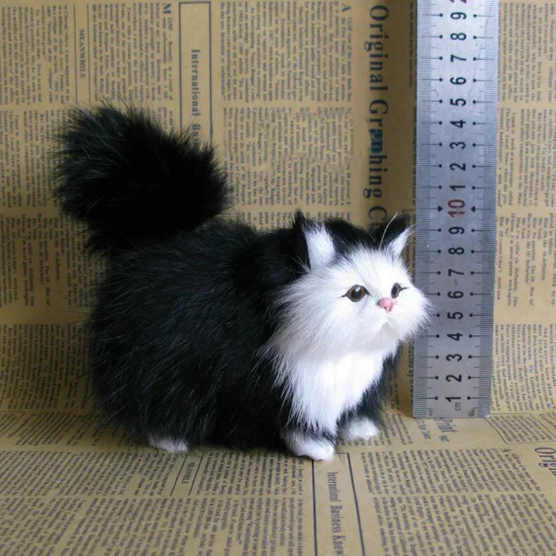 Cute Simulation Cat Plush Toys Soft Stuffed Kitten Model Fake Realist
