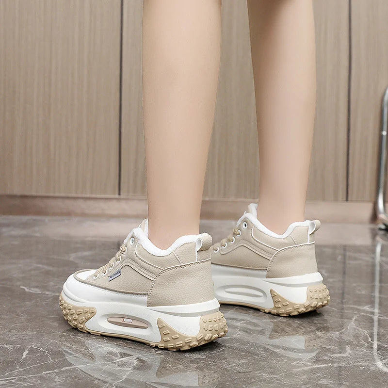 2025 Winter Chunky Sneakers Shoes Women Europe Heightening Dad Sport Zpaxo