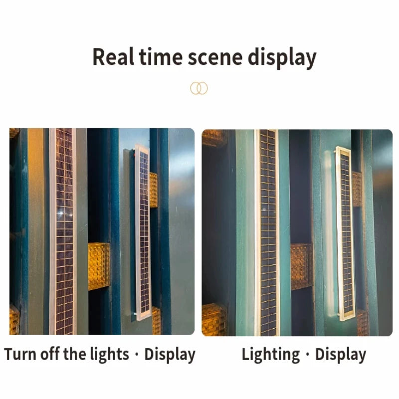 Solar Led Wall Lights Outdoor Waterproof Simple Line Light Scenic Zpaxo