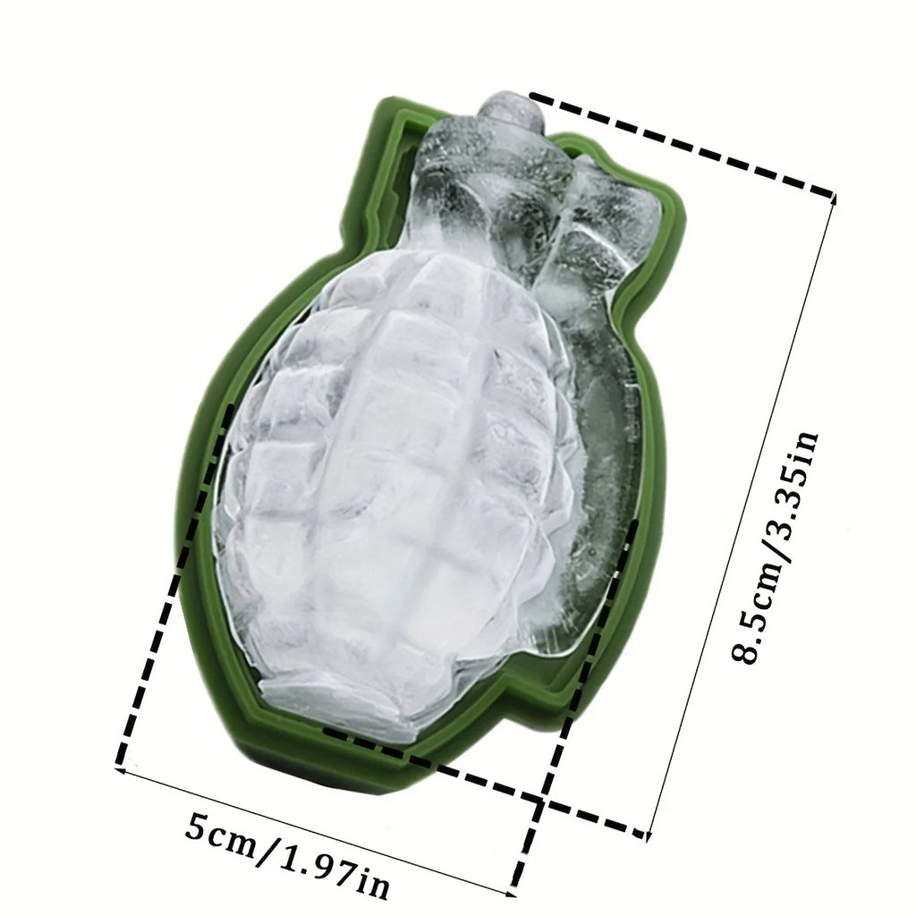 1 Grenade Shape Ice Cube Mold Food Grade Silicone Easy Release