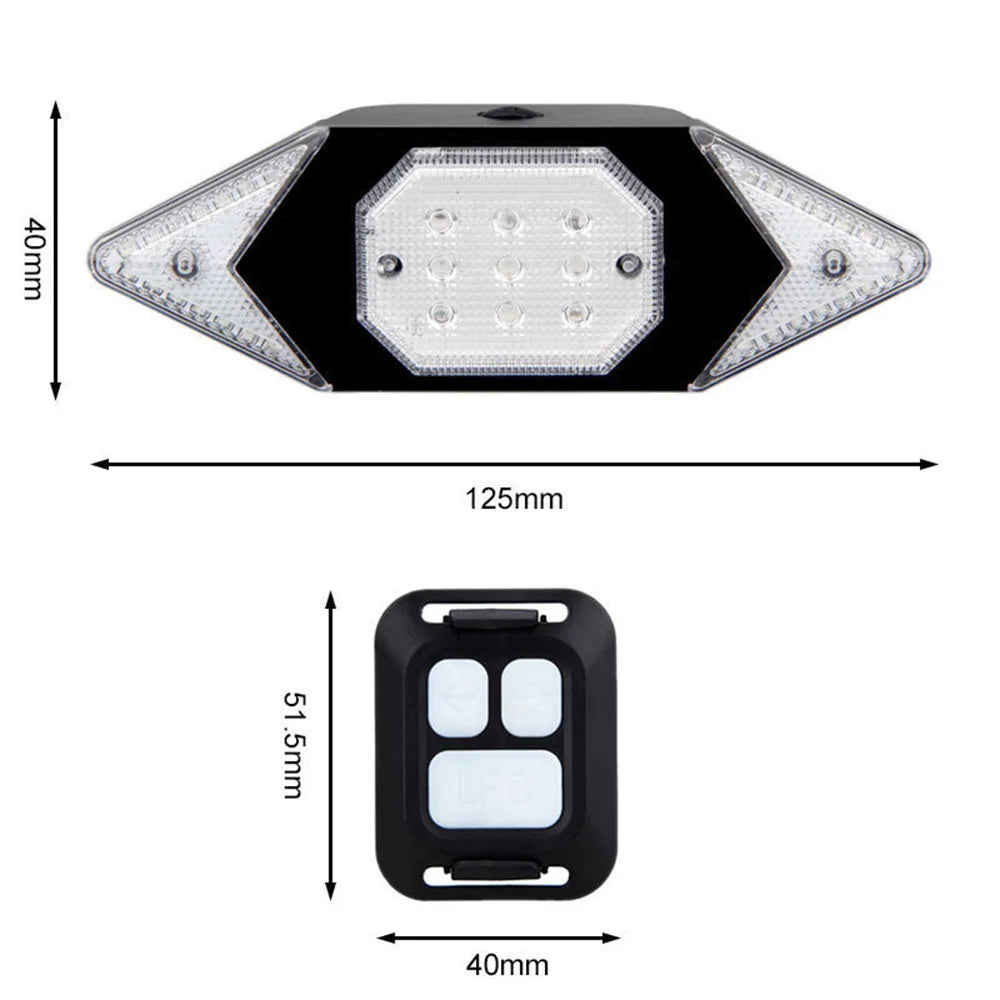 Rear Light Bicycle Turn Signal USB Bike Tail Light Wireless Remote Control for Bicycle with Horn Mountain MTB Road Accessories Zpaxo