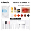 DIY Lip Gloss Kit 100ml Lip Gloss Base Powder Glitter Flavor Essence and Tube for Girl woman Gifts Lip Gloss Pack Set Cosmetics Zpaxo 1set