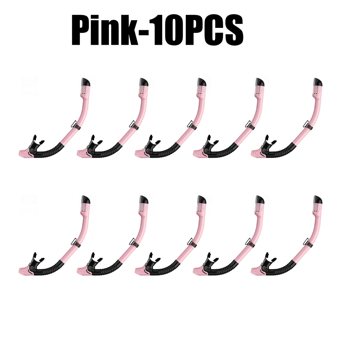 Adult Dry Snorkel Scuba Diving Underwater Swimming Full Multiple Zpaxo Pink 10PCS