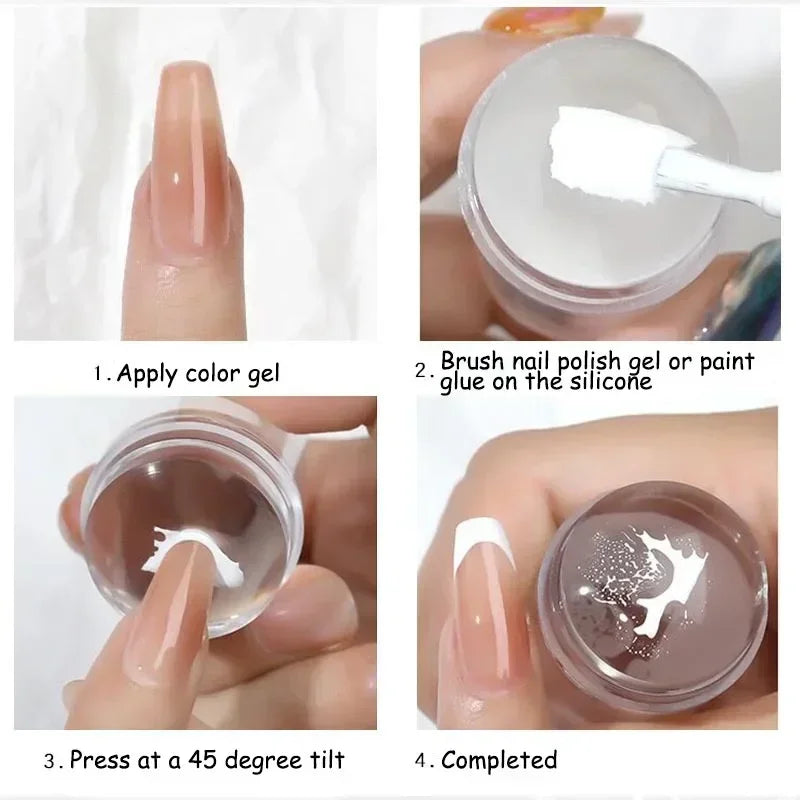 Nail Stamping Jelly Silicone Printing Polish French Tip Stamp