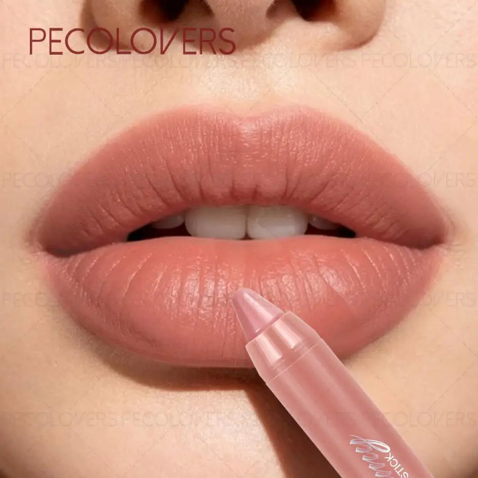 6 Colors Matte Lipstick Pen, Long-Lasting Waterproof Lipstick Crayon,Non Stick Cup, Multi-Color Lipstick Pen Zpaxo