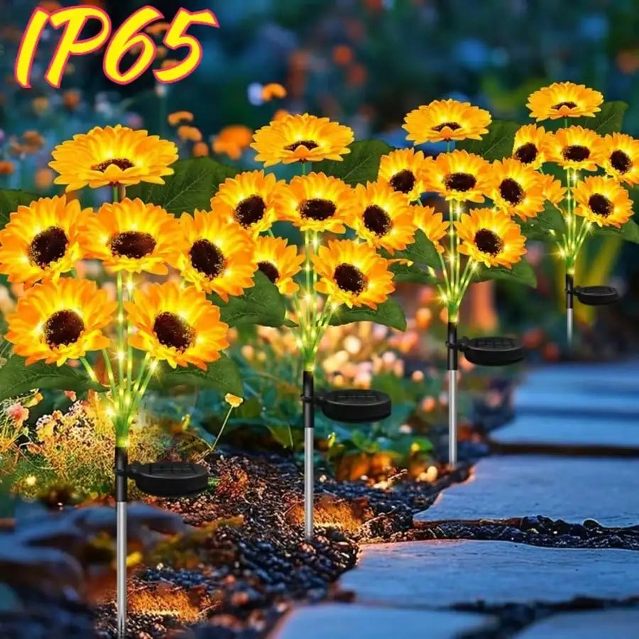 Six-headed Sunflower Solar Light Patio Holiday Party Garden