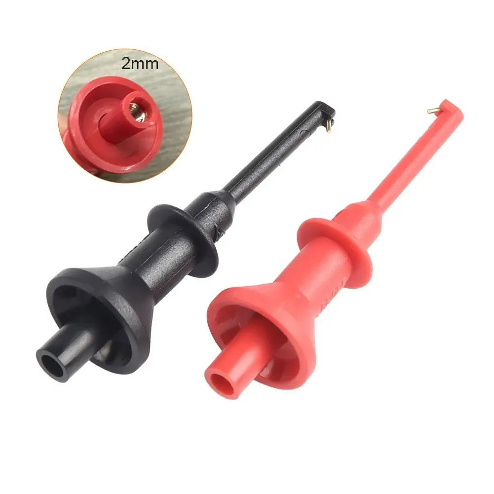 Multimeter Probe Hook Clamp Set – SMD IC Spring Test Hooks Multimeter Test Hook Zpaxo 2mm straight plug
