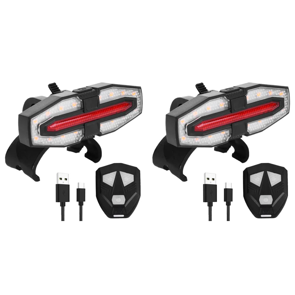 Electric Scooter Turn Signal Taillight USB Rechargable Remote Control