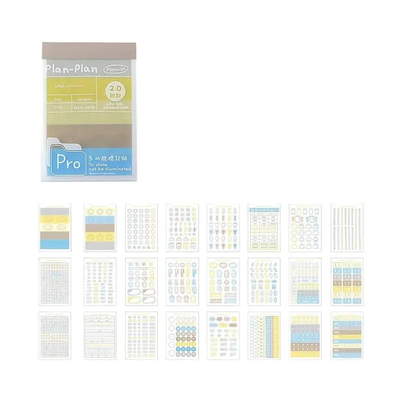 Y1UB Multicolored Adhesive Note Sticker Assorted Index Tabs Daily Zpaxo Coffee color CN