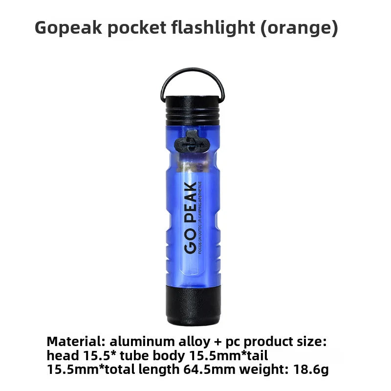 Gopeak 5050 Mini USB Rechargeable LED Pocket Flashlight Clip-on Hat Light Keychain Torch for Camping Hiking Outdoor Portable Zpaxo Blue