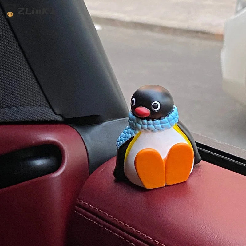 Kawaii Penguin Doll Desktop Ornament Window Edge Car Interior Zpaxo