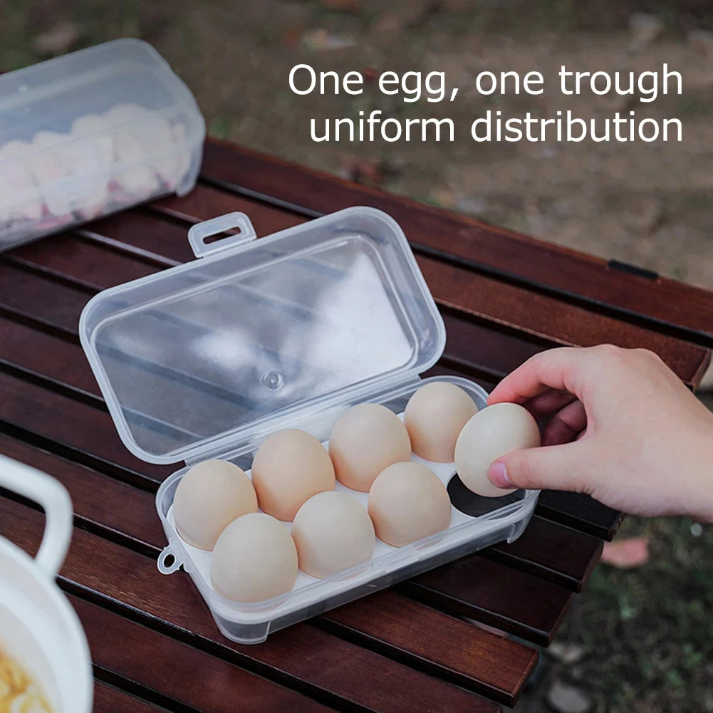 Portable Shockproof Egg Holder Box – 3/4/8 Grid Storage Egg Storage Container Zpaxo