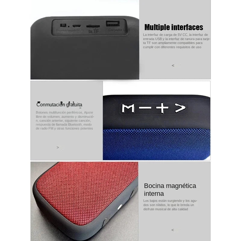 Portable Speaker Outdoor Bluetooth 5.0 Mini Loudspeaker Wireless 3D Stereo Music Player Surround HiFi Sound Box For Indoor Sport Zpaxo