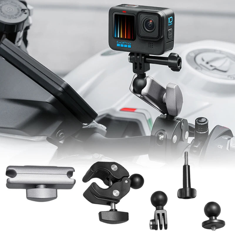 Handlebar Mount Bracket for GoPro, DJI & Insta360 | Bike/Moto