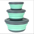 Silicone Folding Lunch Box Collapsible Portable Bowls Picnic Camping