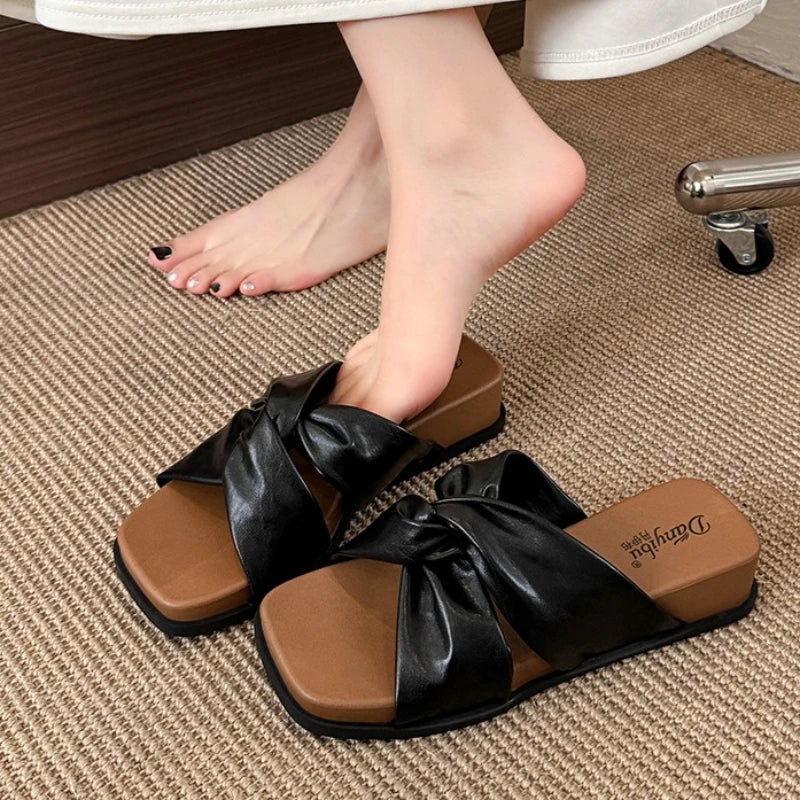Women's Square Open Toe Hollow Out Comfortable Breathable Fashionable Zpaxo black 40