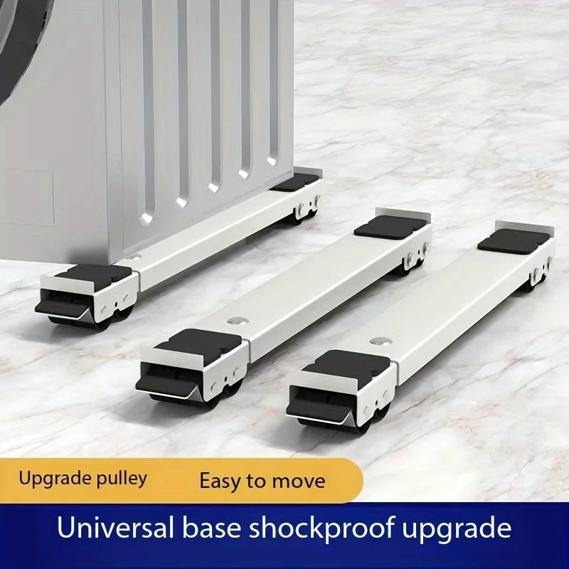 New adjustable stainless steel shockproof rack for washing machines and refrigerators 45-70cm rust-resistant supports up to300kg Zpaxo