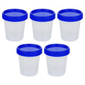 5 Reusable Stackable Plastic Dip Sauce Containers Salad Dressing Zpaxo 5Pcs Blue