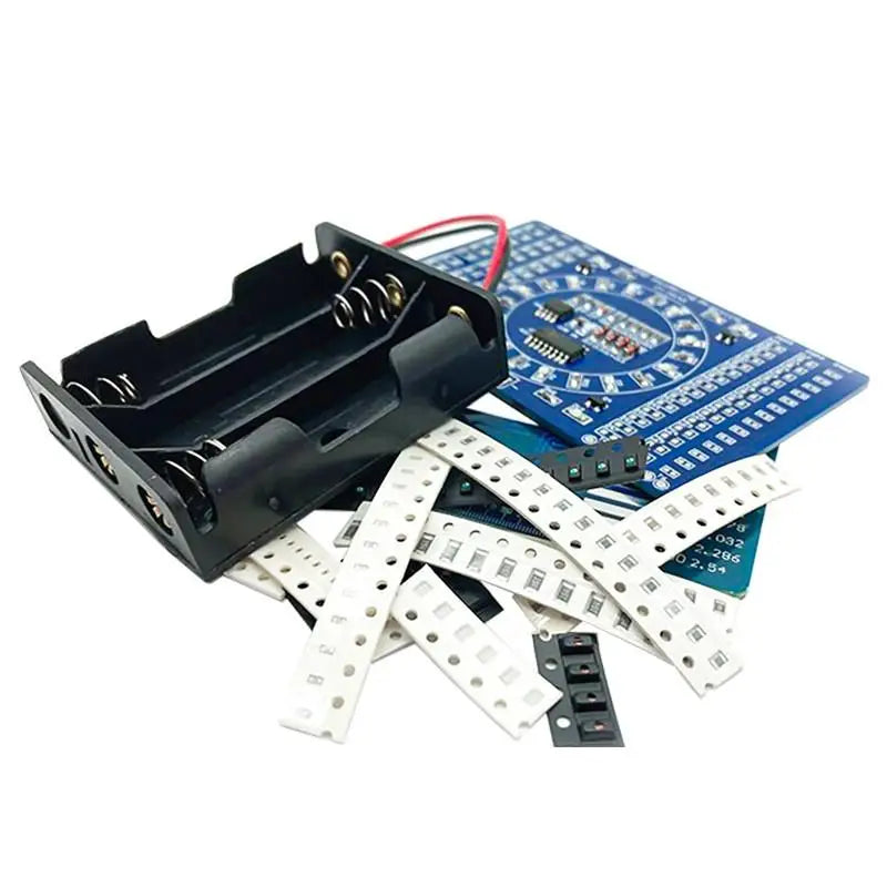 SMT Rotating Flow Lamp SMT Component Welding Practice Board Skill Training and Training Kit Welding DIY Zpaxo