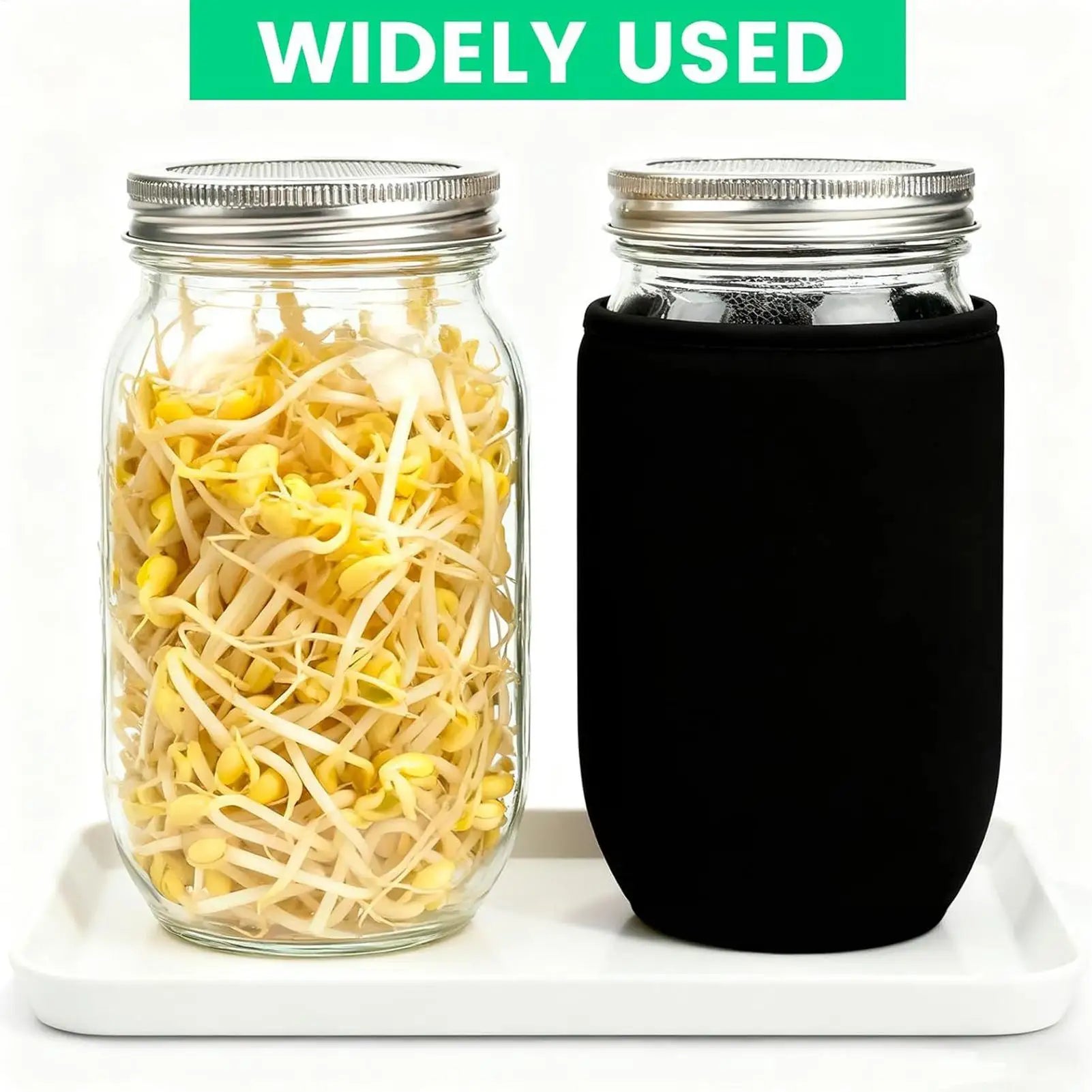 Hydroponic Jar Sleeve Light Blocking Cover Wide Mouth Jars Seed