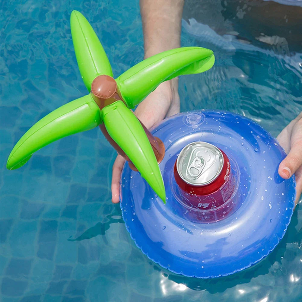 10-1PCS Inflatable Cup Holder Swimming Float Bathing Pool Flamingo Drink Holder Party Decoration Bar Coasters Pool Accessories Zpaxo