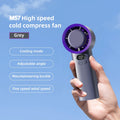 New Handheld Portable Cooling Fan 120 Speeds Adjustable Refrigeration Quite Mini Turbo Fan Type-C High Speed Cold Compress Fan Zpaxo M57