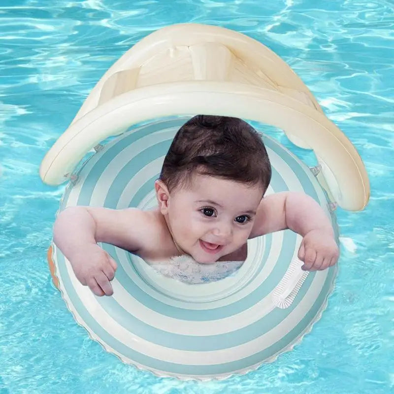 Baby Float Inflatable Toddler Swim Aid Lollipop UV Protection Shelter Zpaxo