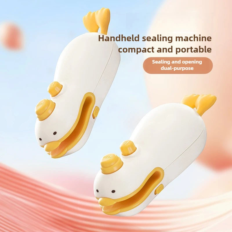 Cute Duck Handheld Vacuum Sealer Rechargeable Magnetic Bag Freshness