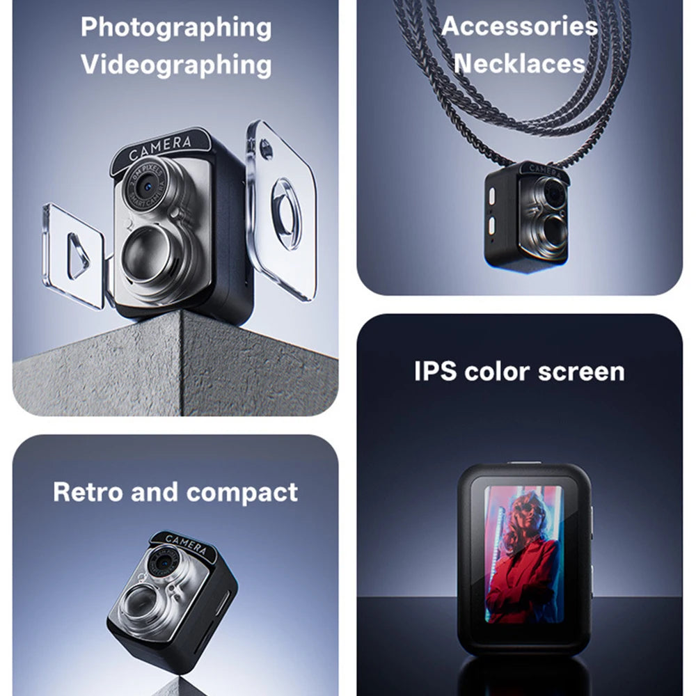 S13 NEW 0.96-inch HD Mini Digital Camera Student Photo Keychain Retro Style Small Portable Camera for Students 2025 Zpaxo