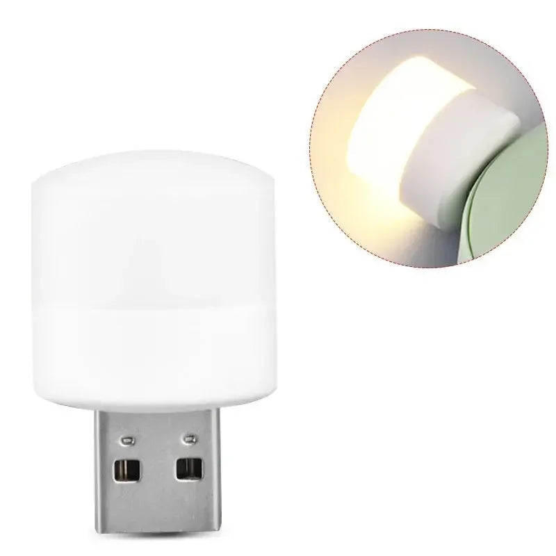 Mini USB LED Night Light – Plug-In Portable Reading Lamp