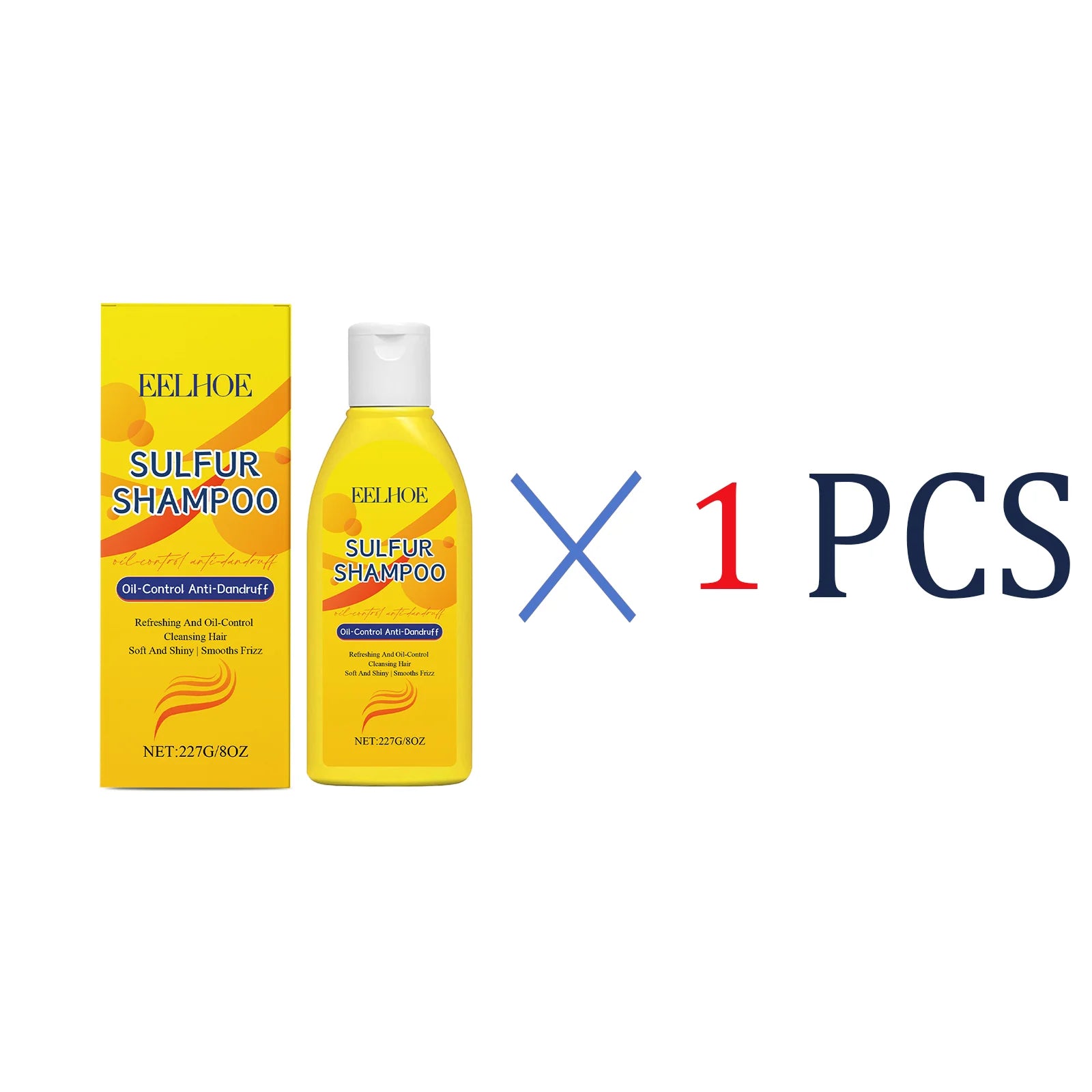 EELHOE Sulfur Shampoo Strengthen Roots Oil Control Fluffy Hair Moisturizing Mild Formula Itch Deeply Clean The Scalp 227g Zpaxo 1 Pcs