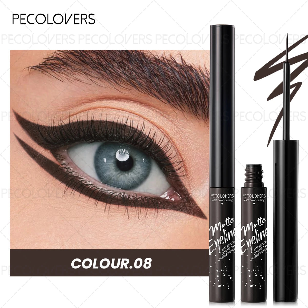 Matte Liquid Eyeliner Waterproof Smudge-proof Designed Professionals Zpaxo 08