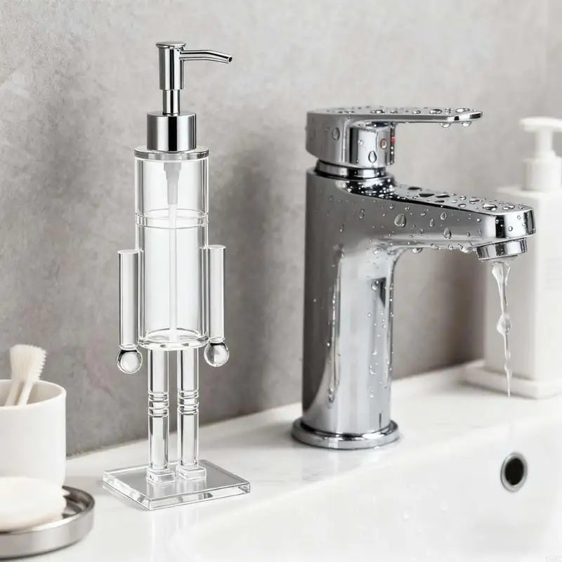 Festival Nutcrackers Liquid Soap Dispenser with Pump Design Visible Soap Bottle Zpaxo