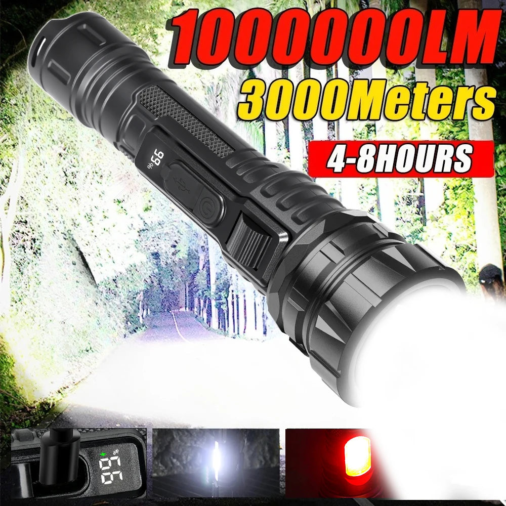 KDULIT 1200LM Zoomable LED Flashlight – USB-C Rechargeable, 6 Modes