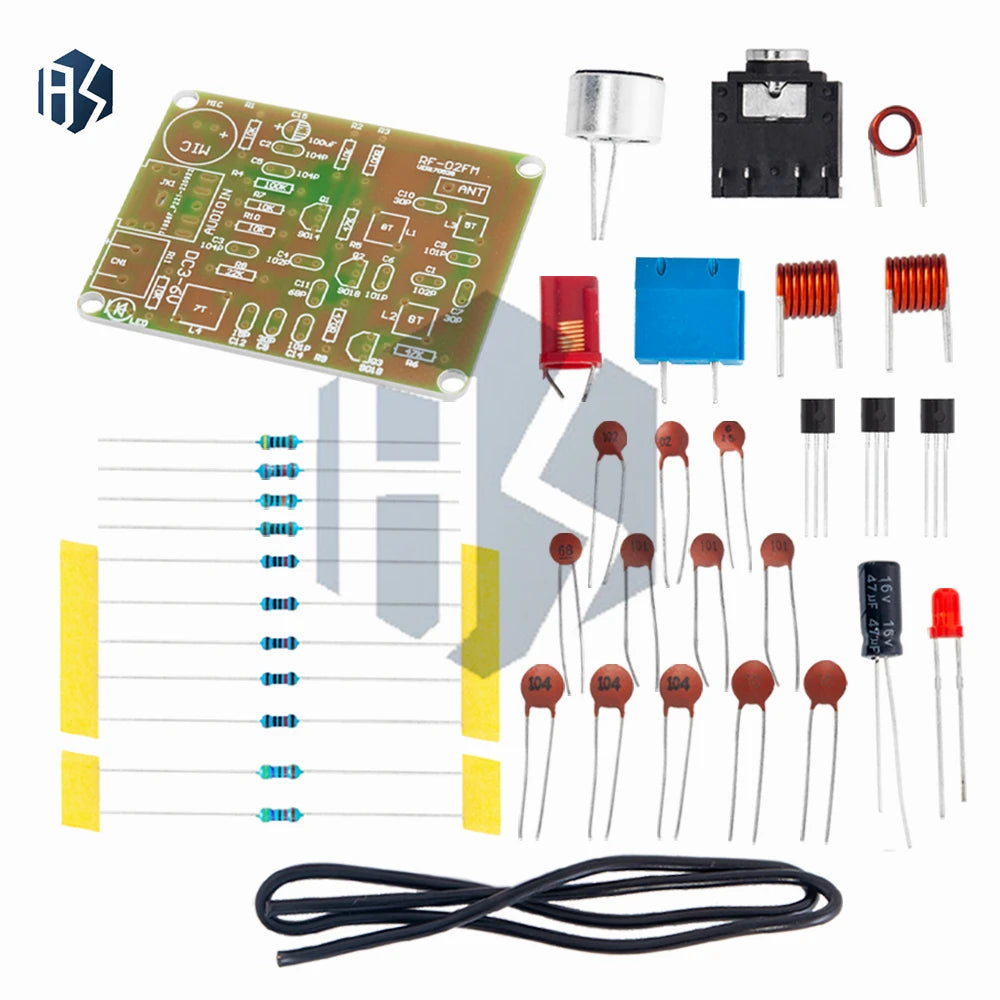 3.6V Wireless Microphone Module, 88-108MHz FM Transmitter DIY Kit with PCB for Electronic Hobby Projects Zpaxo