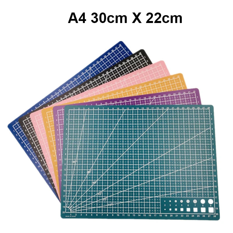 A3/A4/A5 Multifunctional Craft Cutting Pad PVC Table Pad Leather Process Anti Cutting Single-Sided Carving DIY Self-Healing Pad Zpaxo