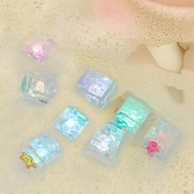 Light Up Cubes For Bathtub Kids LED Ice Cubes Multicolor Bath Glow Cubes Water Activated Light Up Bath Cubes For Kids Family Zpaxo