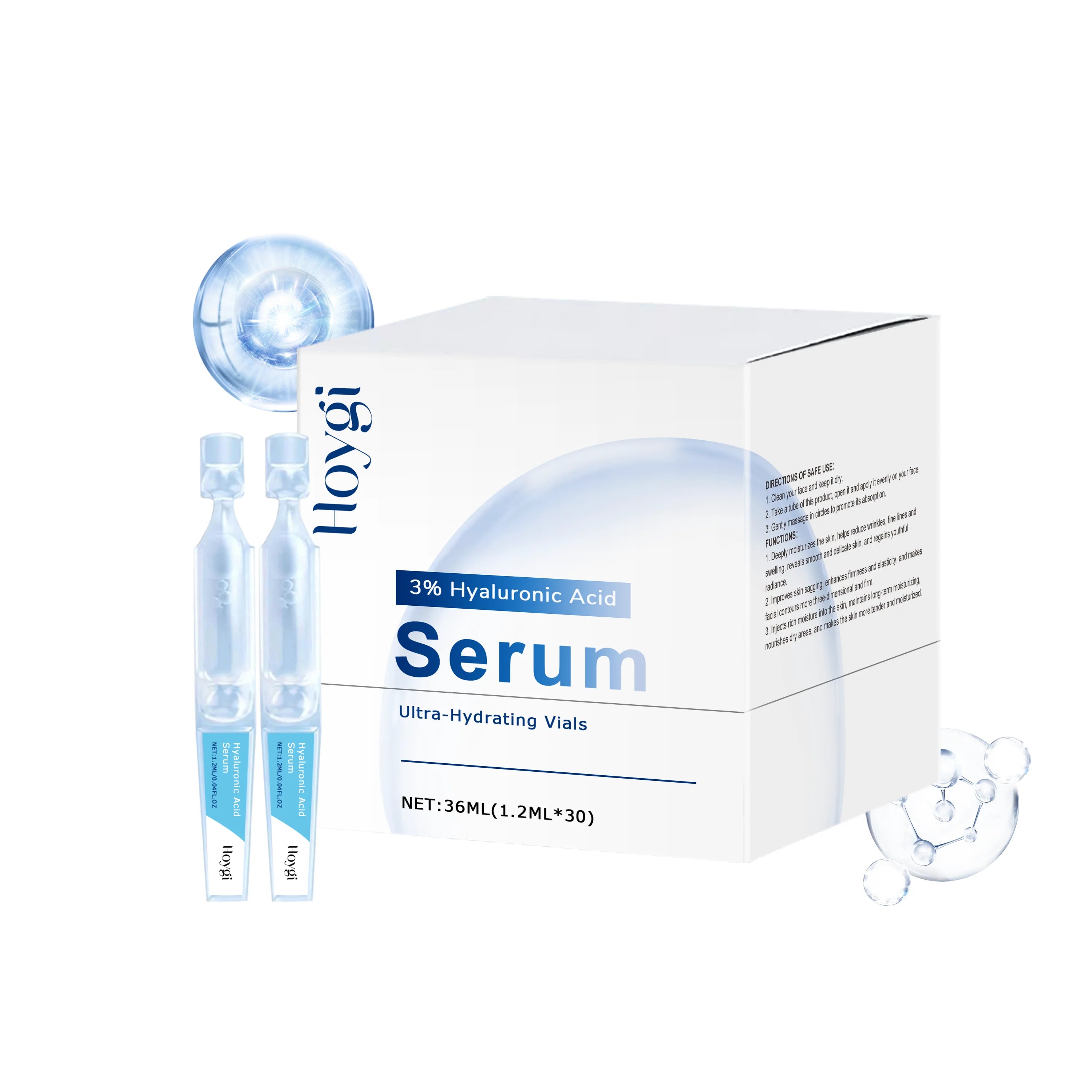 Hoygi Hyaluronic Acid Face Serum – Hydrate, Firm & Brighten Hyaluronic Acid Serum Zpaxo 36ml Boxed