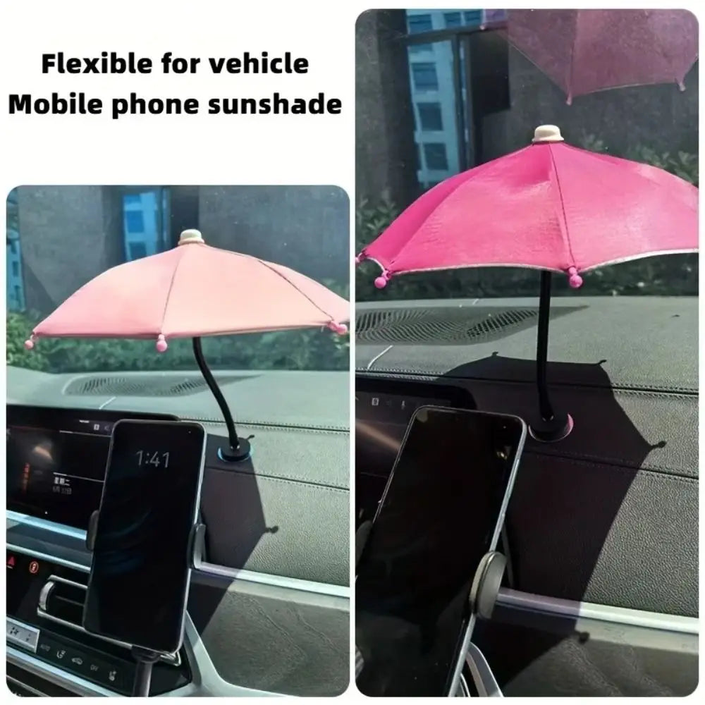 Bending Design Magnetic Phone Umbrella 360 Rotation Non-slip Cell Sun Zpaxo