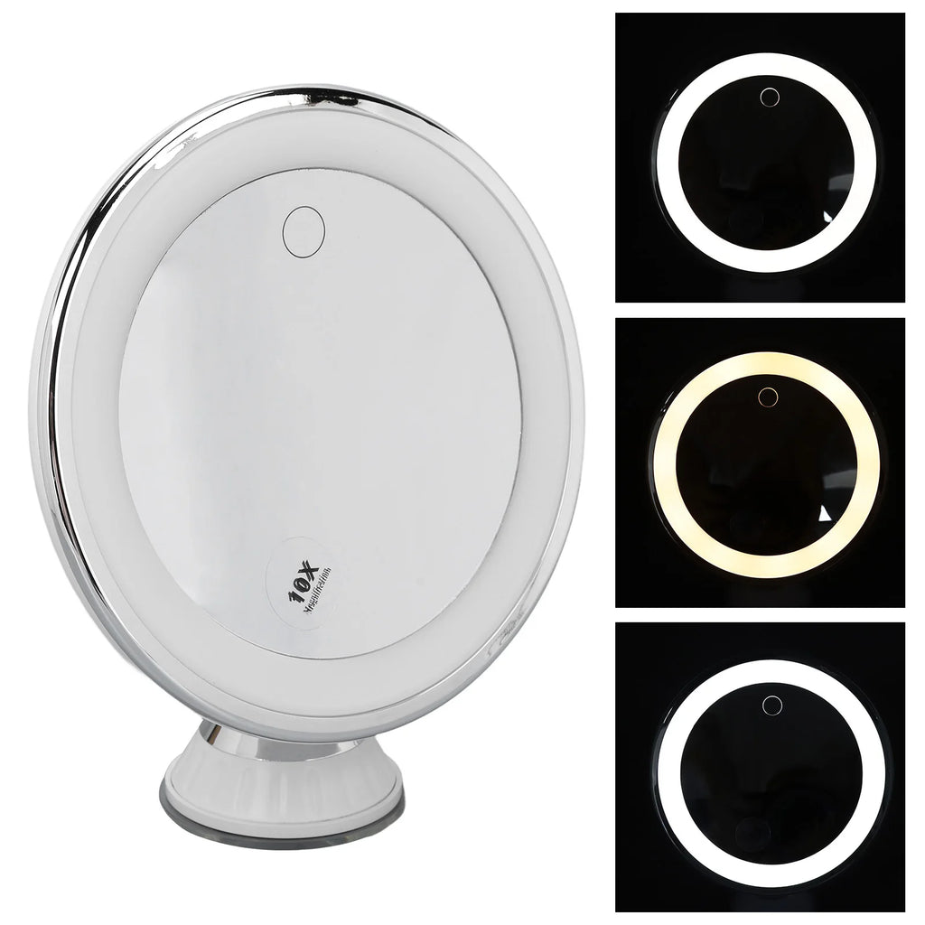 10X Magnifying Cosmetic Mirror Wide Applicability Battery Powered