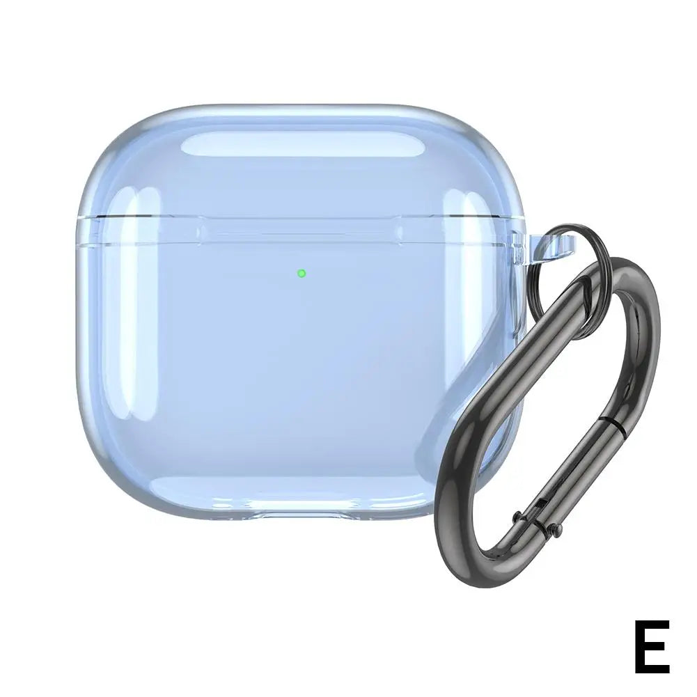 Wireless Earphone Cover TPU Shockproof Protective Skin Hook Clear