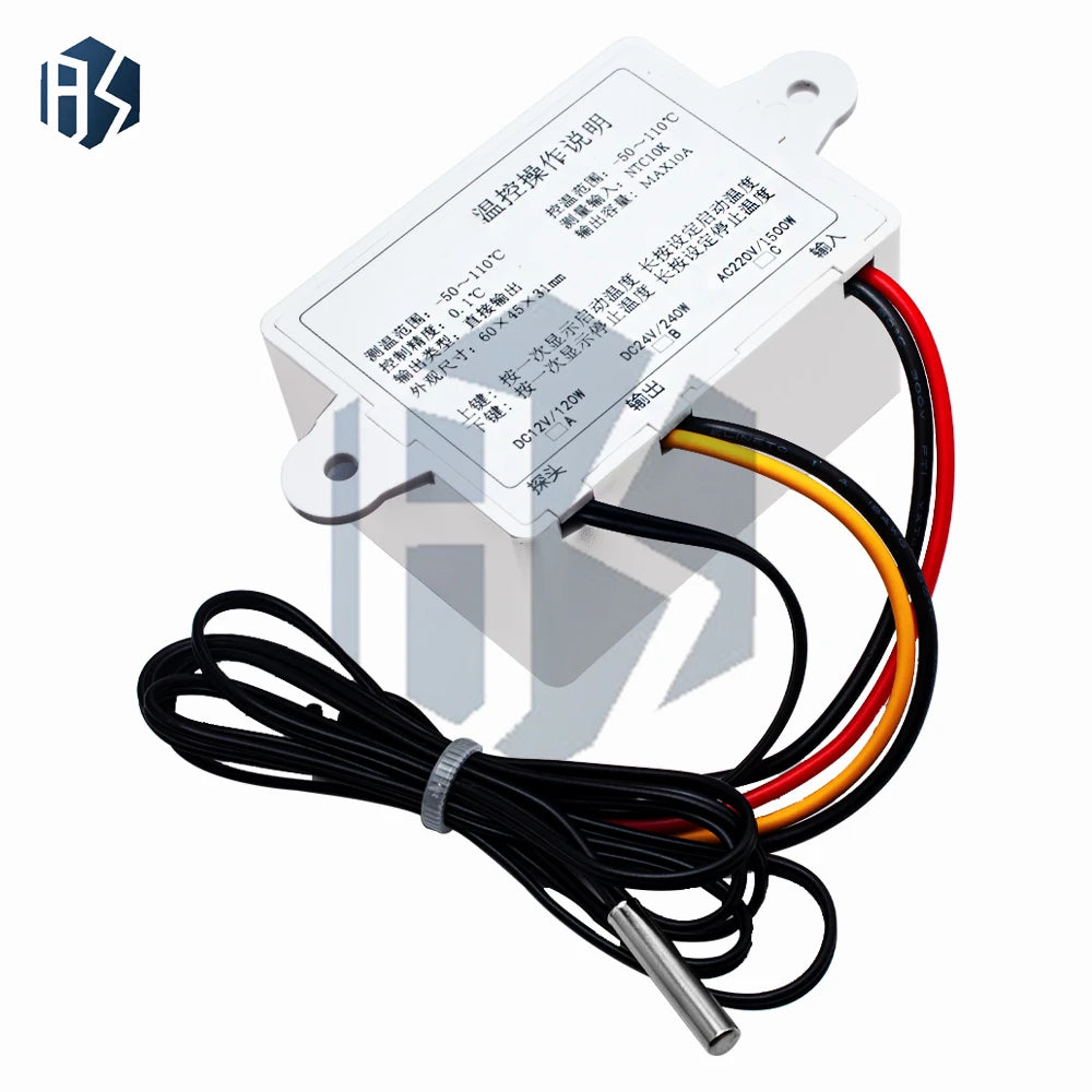 XH-W3001 10A Digital LED Thermostat Temperature Controller 12V/24V/220V for NTC Temperature Sensor Zpaxo