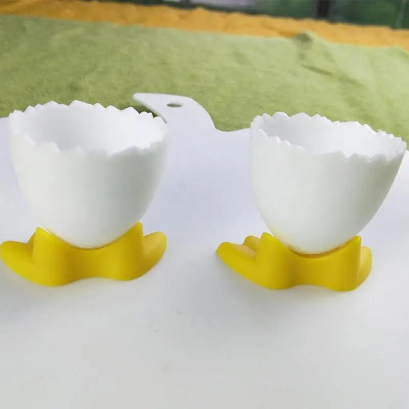 Cute Silicone Egg Cup Holder Hard Soft Boiled Bowl Creative Eggs Cups