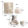 Bear Silicone Mold – DIY Plaster, Candle & Epoxy Resin Craft Silicone Mold Zpaxo White