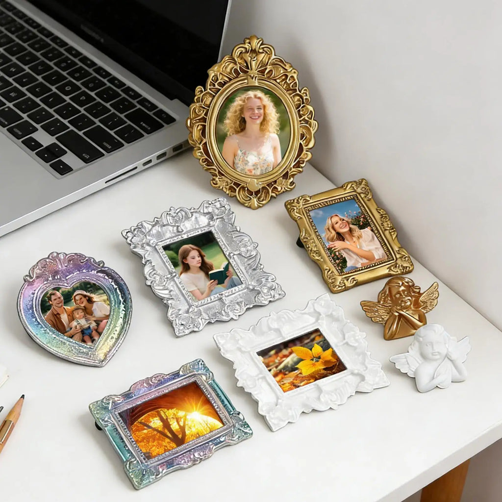 Vintage Mini Picture Frames 9 Tiny Antique Small Photo Frame DIY