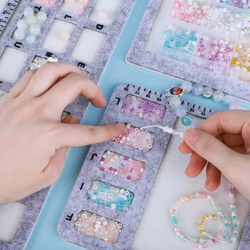 Felt Beading Mat Rectangle Bead Design Boards Centimeter Alphabetic Zpaxo