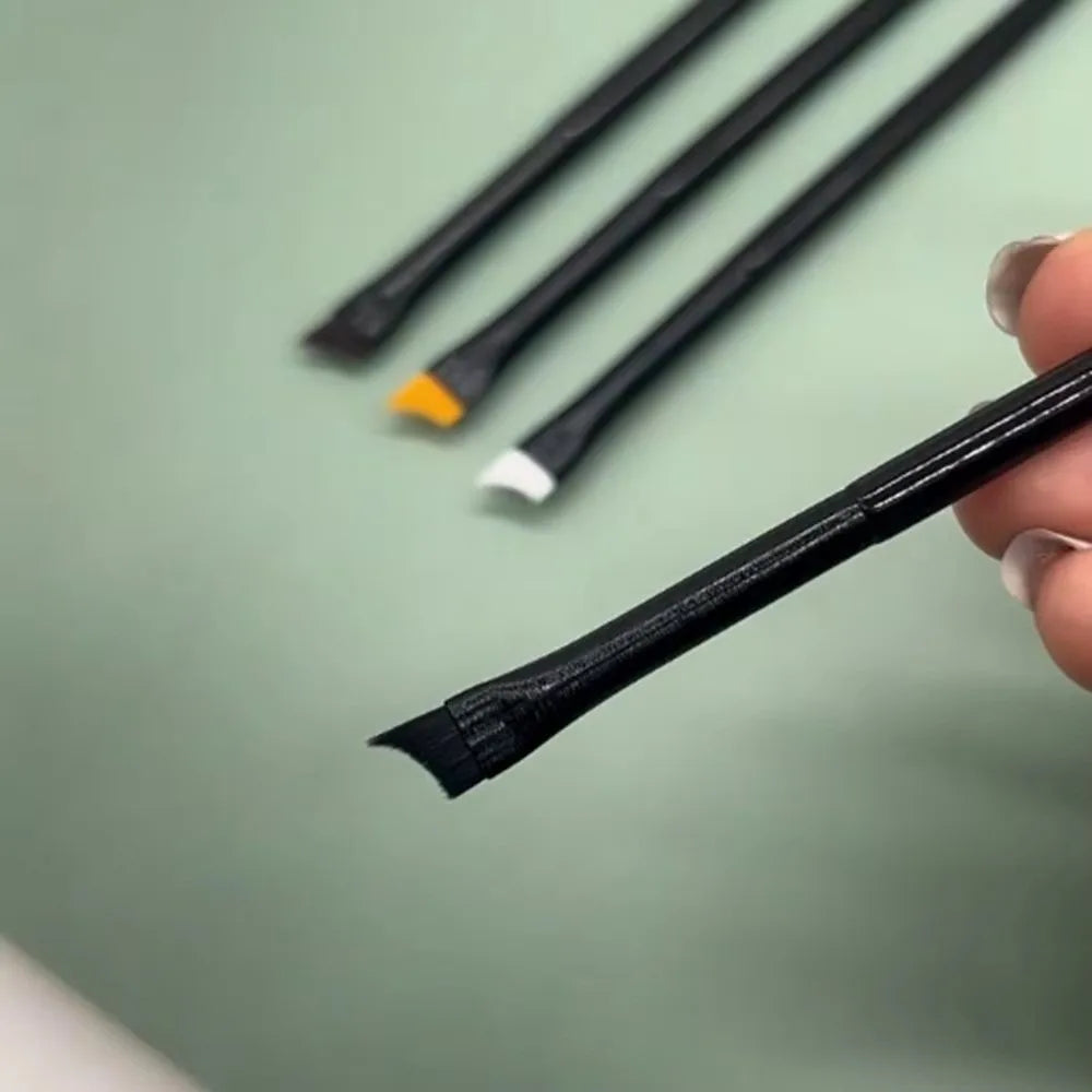 Oblique Head Nail Brush Pen Flat Thin Painting Half Moon Shape Zpaxo