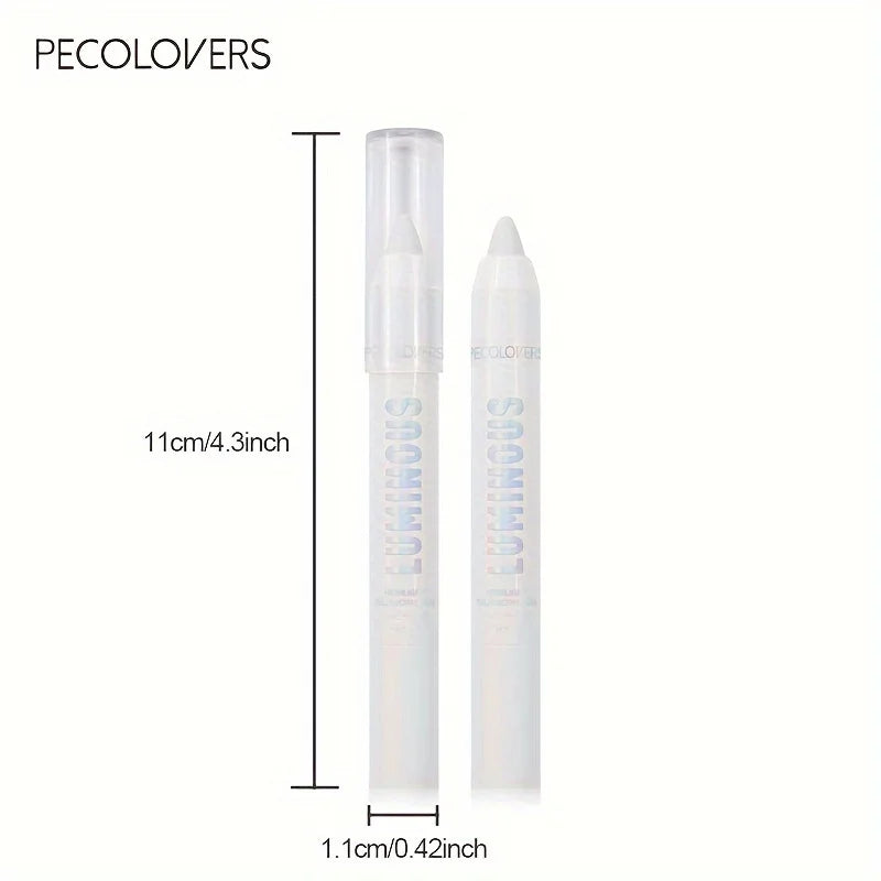 1PC Gray Brown White Eyeshadow Stick Long Lasting Pearlescent Glitter Monochrome Eyeshadow Pencil Brightening Highlighter Pen Zpaxo