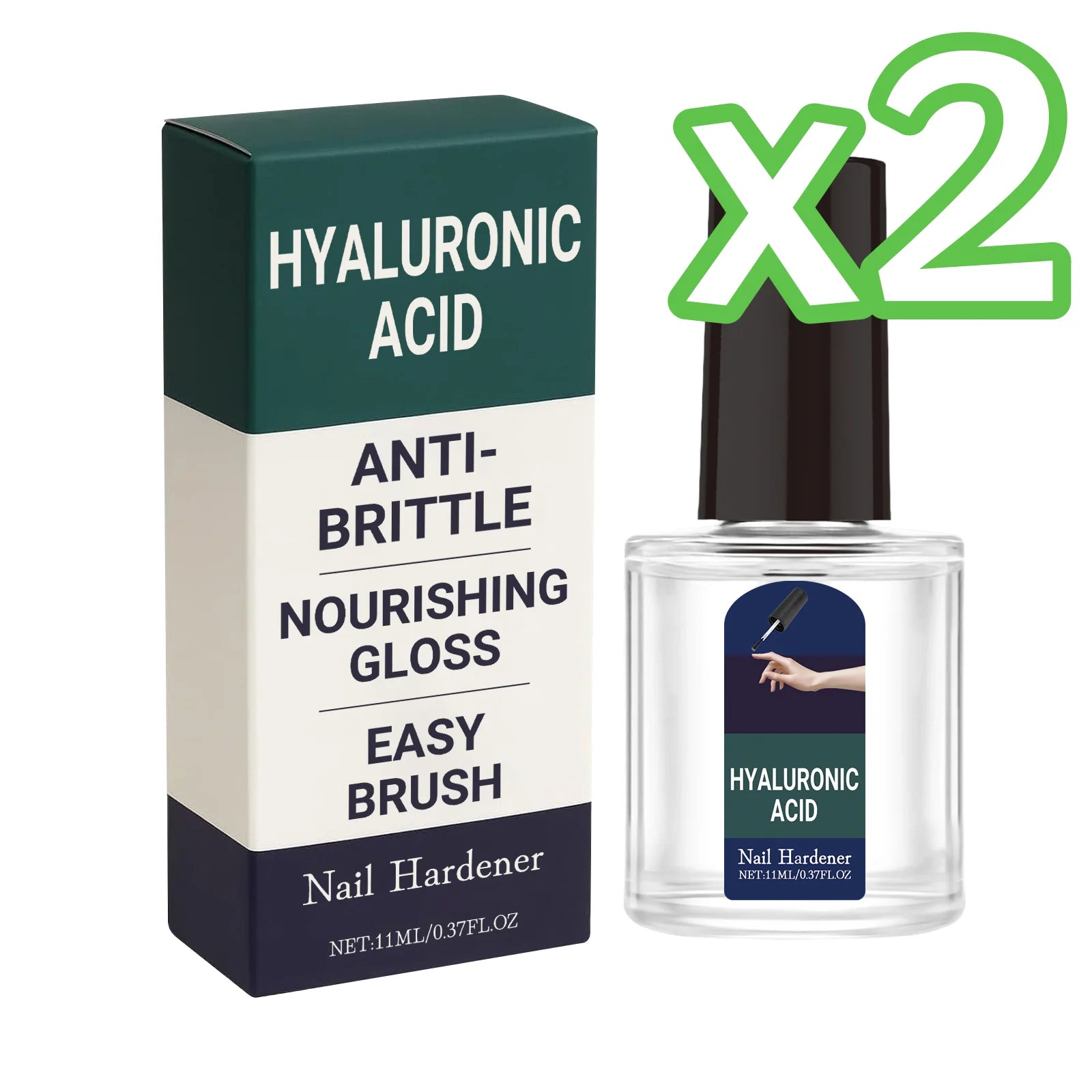 Plant-Based Nail Hardener & Strengthener Drops | 11ml Nail Treatment Drops Zpaxo 11ml Boxed x 2pcs