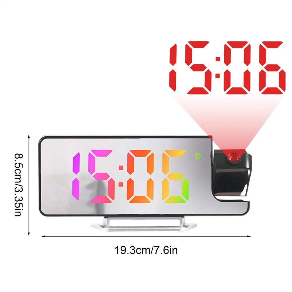 Digital Projection Clock Multifunctional Indoor Outdoor Alarm LED